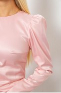 Платье женское однотонное нарядное, цвет розовый, 244R379 - фото № 4