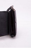 Сумка-клатч из кожзама, черного цвета, 167RF-7 - фото № 3