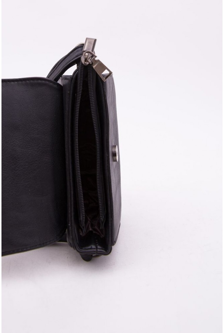 Купить Сумка-клатч из кожзама, черного цвета, 167RF-7 - Фото №4