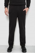 Спортивні штани чоловічі однотонні, колір чорний, 244R41277 - фото № 0