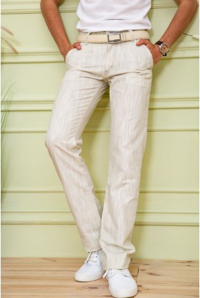 Мужские свободные штаны, бежевого цвета, 167R7056