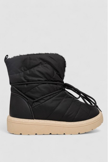 Дутики жіночі зимові на хутрі, колір чорно-коричневий, 248RFM500-3