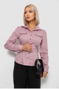 Рубашка женская однотонная  -уценка, цвет пудровый, 230R068-U-49 - фото № 0
