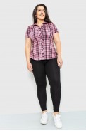 Сорочка жіноча в клітинку  -уцінка, колір рожево-сірий, 230R065-U-20 - фото № 1