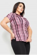 Сорочка жіноча в клітинку  -уцінка, колір рожево-сірий, 230R065-U-20 - фото № 2