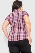 Сорочка жіноча в клітинку  -уцінка, колір рожево-сірий, 230R065-U-20 - фото № 3