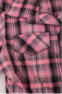 Сорочка жіноча в клітинку  -уцінка, колір рожево-сірий, 230R065-U-20 - фото № 6