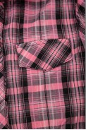 Рубашка женская в клетку  -уценка, цвет розово-серый, 230R065-U-21 - фото № 6