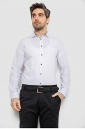 Рубашка мужская однотонная, цвет белый, 186R2072 - фото № 0