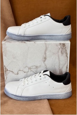 Кеди чоловічі, колір біло-чорний, 248RR224