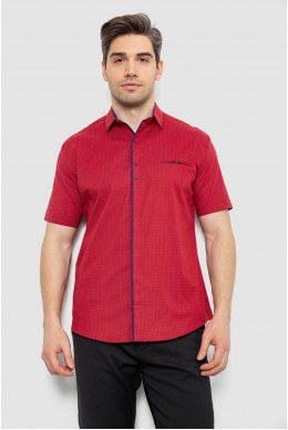 Рубашка мужская, цвет бордовый, 186R7004
