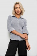 Сорочка класична в смужку, колір сірий, 230R645-1 - фото № 0