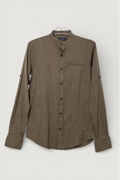 Сорочка чоловіча однотонна, колір хакі, 186R6919