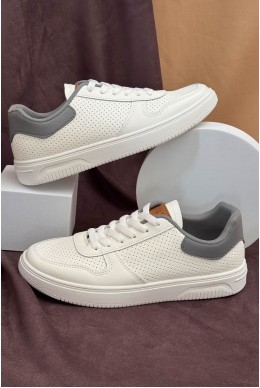 Кеди чоловічі демісезонні, колір біло-сірий, 248RR169