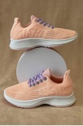 Кросівки жіночі текстиль, колір персиковий, 243RA33 оптом - фото № 0