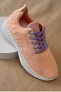 Кросівки жіночі текстиль, колір персиковий, 243RA33 оптом - фото № 1