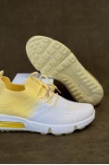 Кроссовки женские текстиль, цвет бело-желтый, 243RA33 - фото № 4