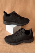 Кроссовки женские текстиль, цвет черный, 243RA33 оптом - фото № 0
