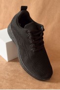 Кроссовки женские текстиль, цвет черный, 243RA33 оптом - фото № 2