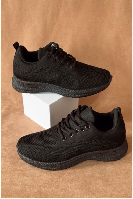 Кроссовки женские текстиль, цвет черный, 243RA33