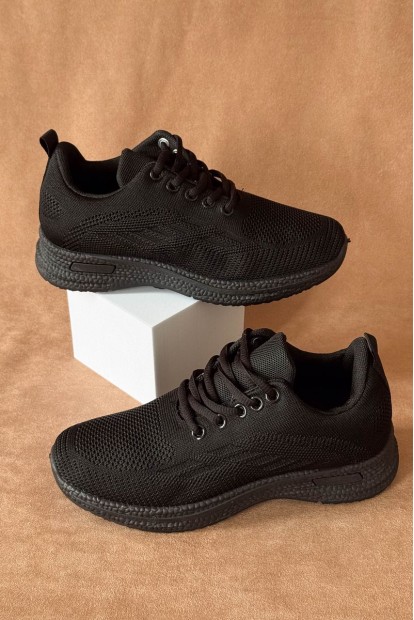 Кроссовки женские текстиль, цвет черный, 243RA33