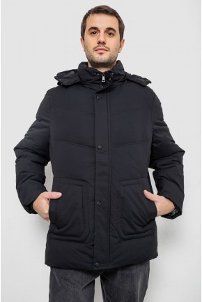 Куртка чоловіча зимова подовжена, колір чорний, 241R2022-21