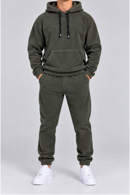 Спортивный костюм мужской на флисе, цвет хаки, 257R662