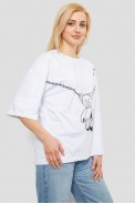 Футболка женская с принтом, цвет белый, 244R2016 - фото № 2
