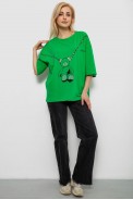 Футболка жіноча з принтом, колір зелений, 244R2016 - фото № 1