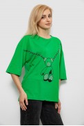 Футболка жіноча з принтом, колір зелений, 244R2016 - фото № 2