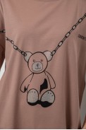 Футболка жіноча з принтом, колір мокко, 244R2016 - фото № 4
