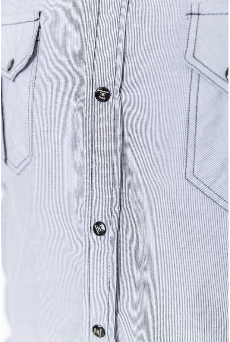 Купить Рубашка мужская в полоску, цвет серый, 186R0695 - Фото №5