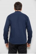 Рубашка мужская однотонная, цвет темно-синий, 186R2033 - фото № 3