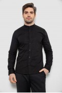 Сорочка чоловіча однотонна, колір чорний, 186R2033 - фото № 0