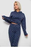 Костюм жіночий домашній з принтом, колір синьо-білий, 257R1115 оптом - фото № 1