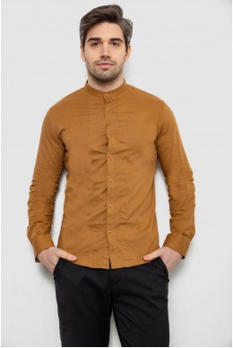 Сорочка чоловіча однотонна, колір бежевий, 186R2033