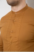 Сорочка чоловіча однотонна, колір бежевий, 186R2033 - фото № 4