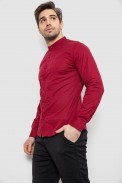 Сорочка чоловіча однотонна, колір бордовий, 186R2033 - фото № 2
