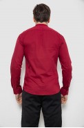 Сорочка чоловіча однотонна, колір бордовий, 186R2033 - фото № 3