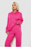 Костюм жіночий домашній з принтом, колір рожевий, 257R1115 оптом - фото № 1