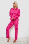 Костюм жіночий домашній з принтом, колір рожевий, 257R1115 оптом - фото № 2
