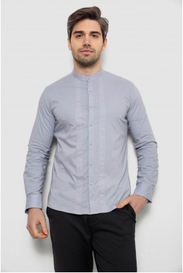 Рубашка мужская однотонная, цвет серый, 186R2033