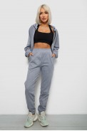 Спортивний костюм жіночий однотонний, колір сірий, 244R0426 - фото № 1