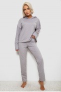 Костюм женский домашний с принтом, цвет серо-розовый, 257R1115 оптом - фото № 0