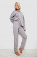 Костюм женский домашний с принтом, цвет серо-розовый, 257R1115 оптом - фото № 2