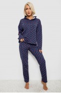 Костюм женский домашний с принтом, цвет синий, 257R1115 - фото № 0