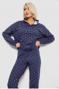 Костюм женский домашний с принтом, цвет синий, 257R1115 - фото № 1