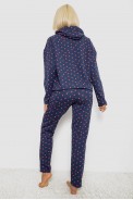 Костюм женский домашний с принтом, цвет синий, 257R1115 - фото № 3