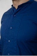 Рубашка мужская однотонная, цвет синий, 186R2033 - фото № 4