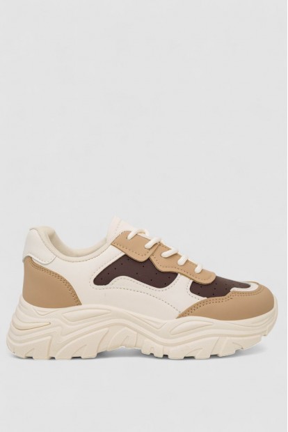 Кроссовки женские  -уценка, цвет бежево-коричневый, 248RA90-41-U